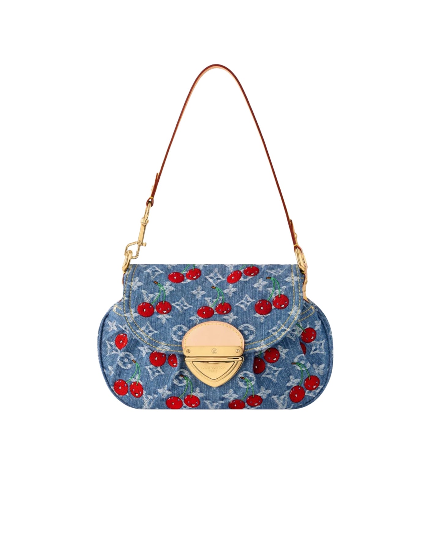 "SUNSET MOLOGRAN" LV BAG BLUE X CHERRY