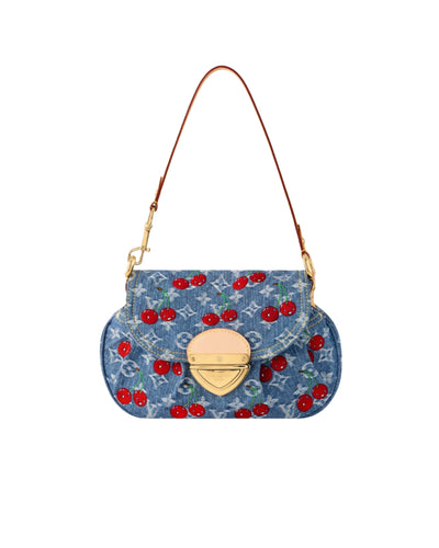 "SUNSET MOLOGRAN" LV BAG BLUE X CHERRY