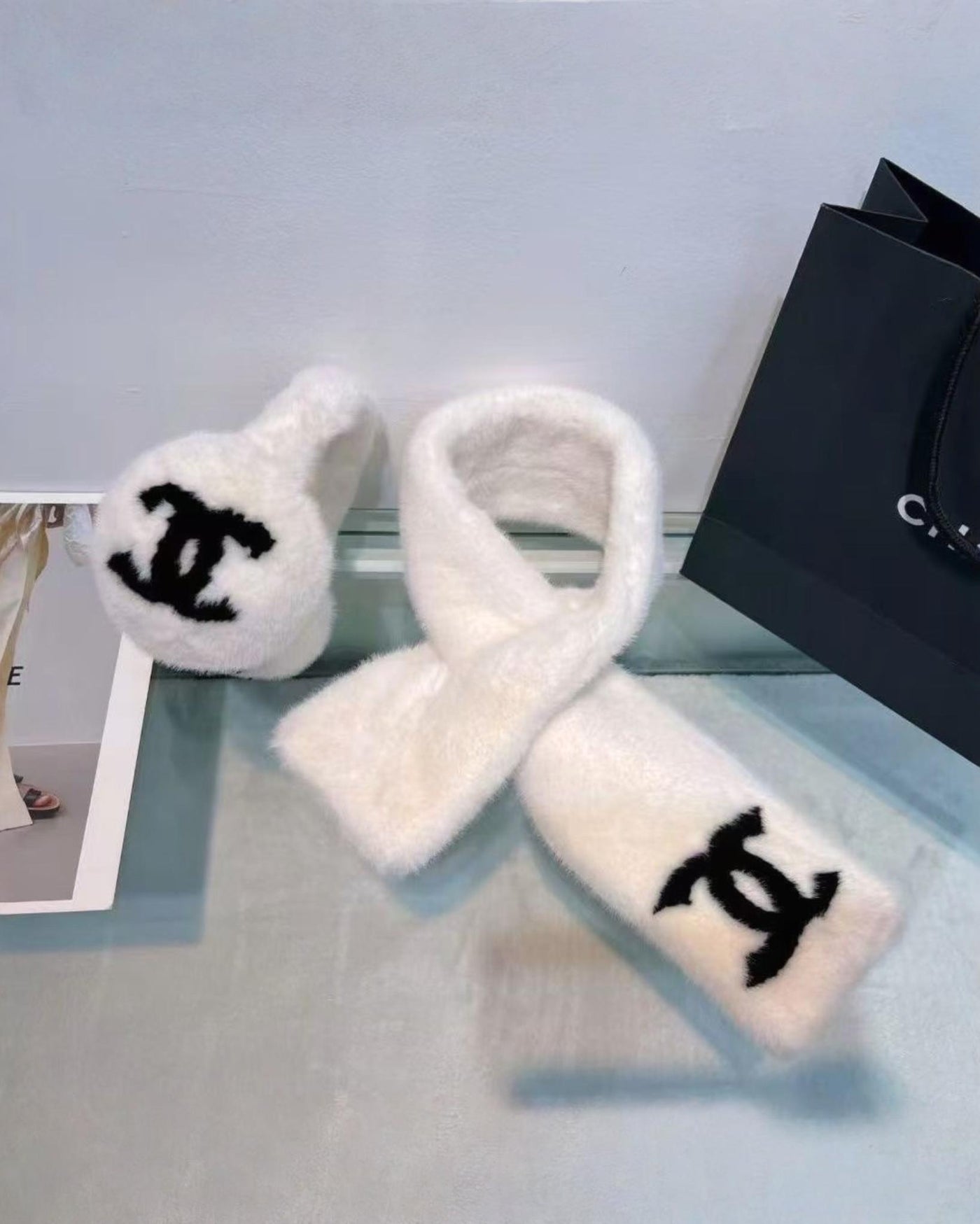 "CHANL" EARMUFFS + Scarf Pack