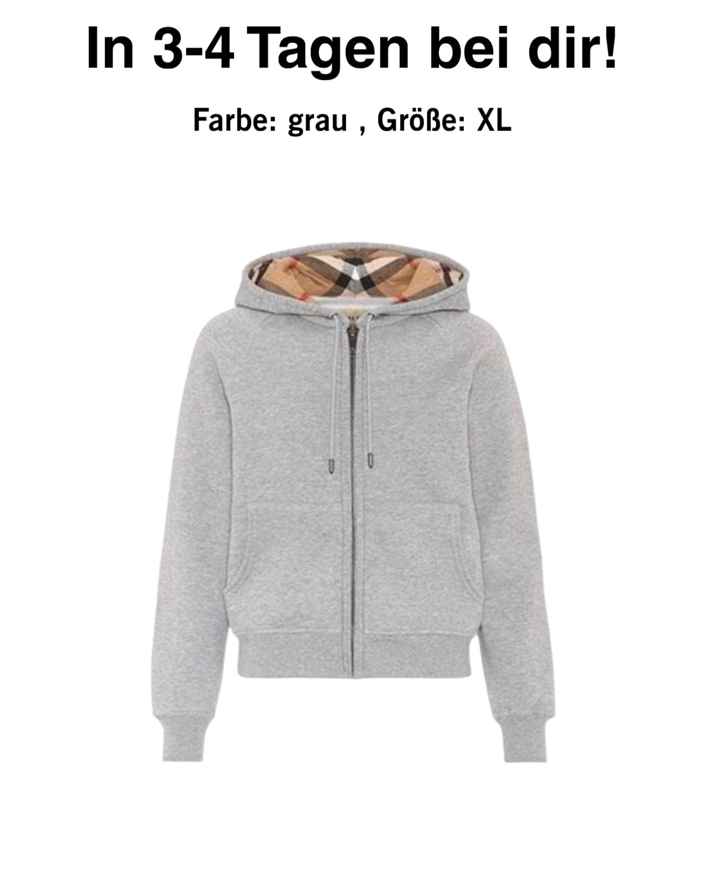 "Berry" Zipper Grau XL