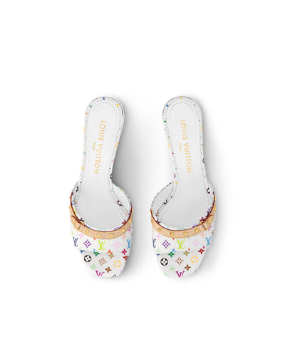 "LV" HEELS WHITE