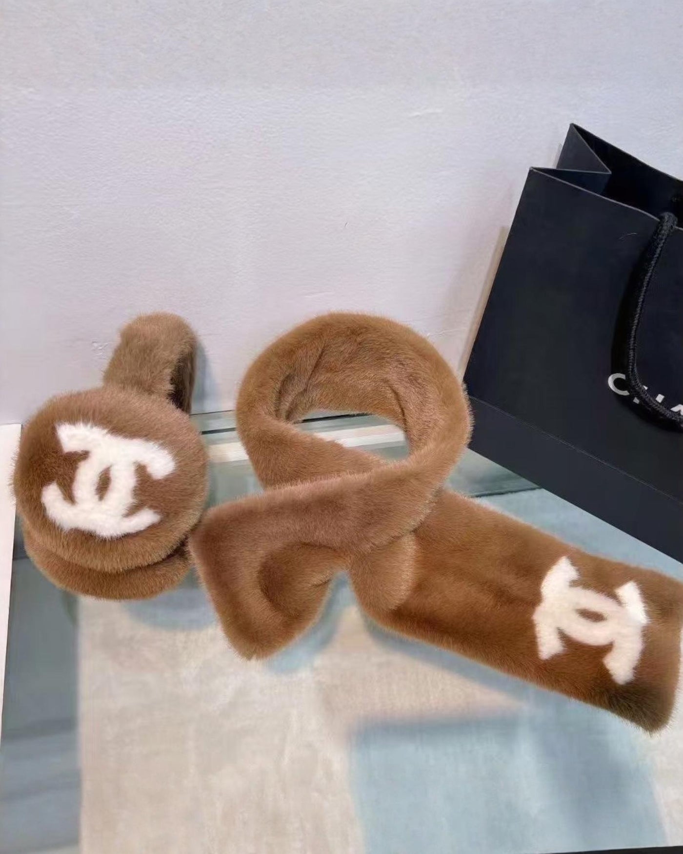 "CHANL" EARMUFFS + Scarf Pack