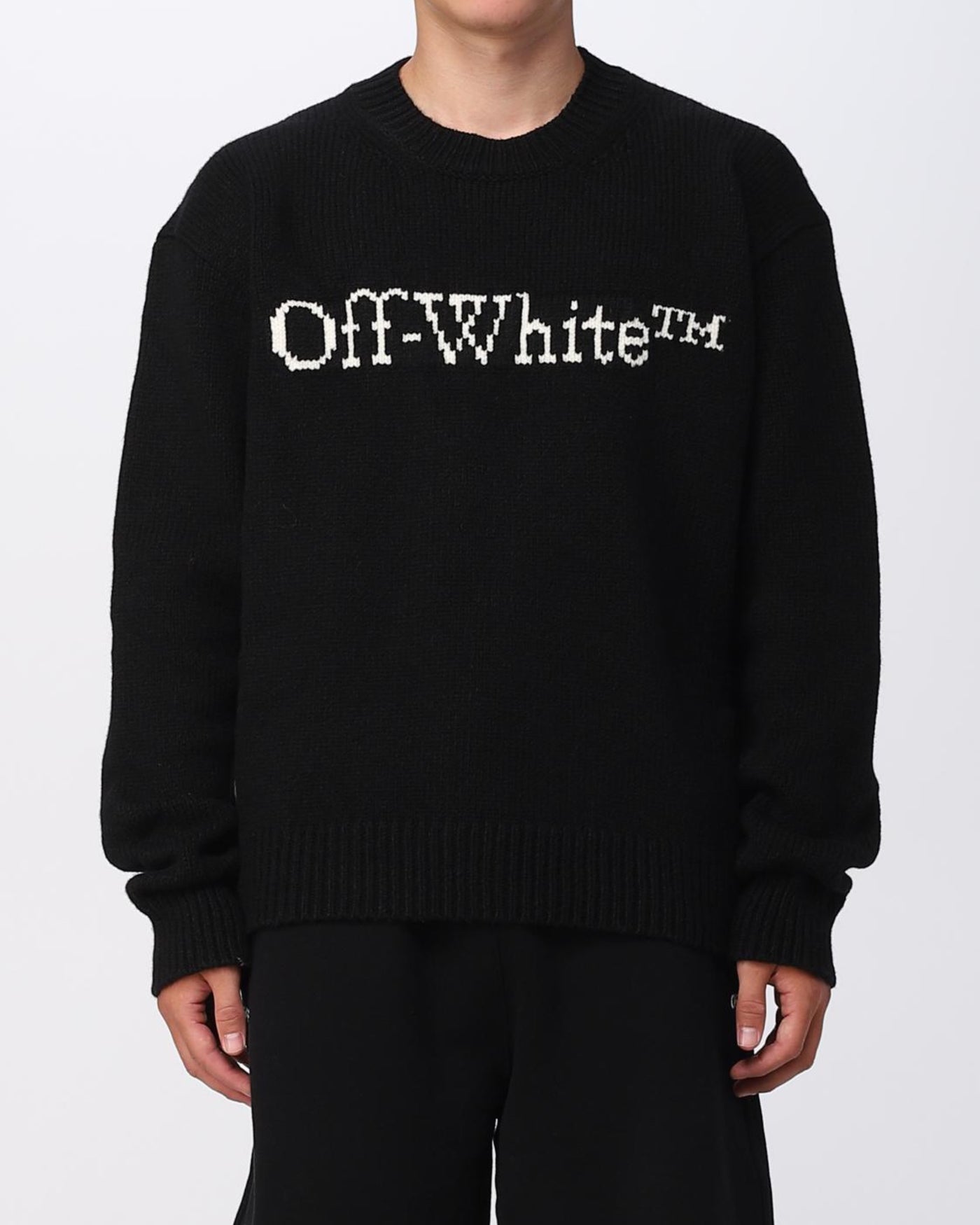 "Off" Sweater Schwarz