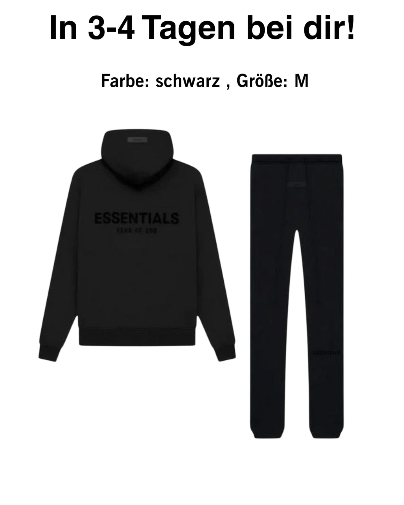 "Essentials" Tracksuit schwarz M