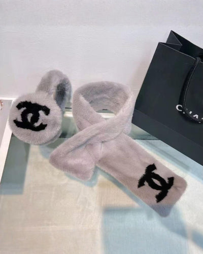 "CHANL" EARMUFFS + Scarf Pack