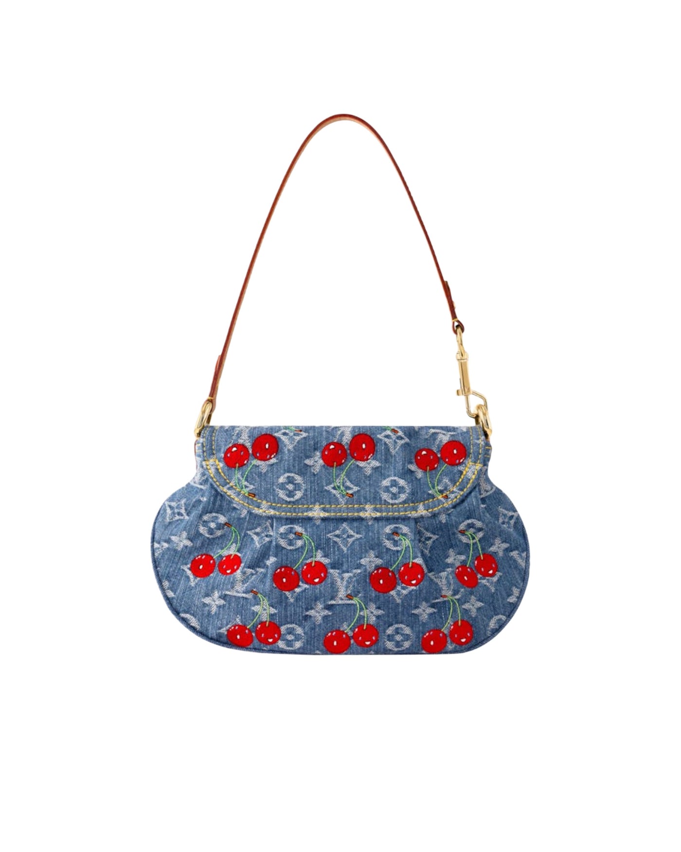 "SUNSET MOLOGRAN" LV BAG BLUE X CHERRY