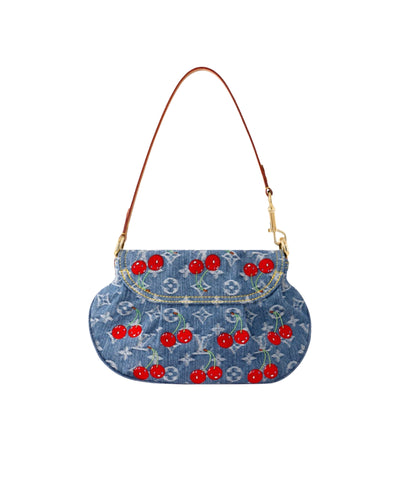 "SUNSET MOLOGRAN" LV BAG BLUE X CHERRY